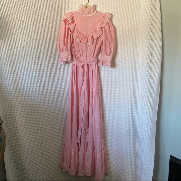 open lace back dress Vintage Gunne Sax Purple Prairie Dress – Dovetail main image 0